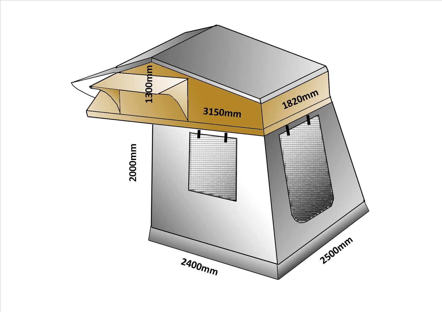 roof top tent dimensions 1.8m