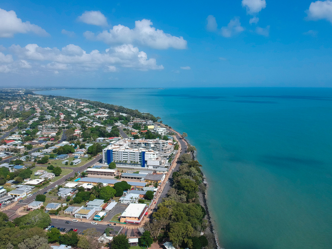 Aerial View of Point Vernon Suburbs and Coastline, Hervey Bay