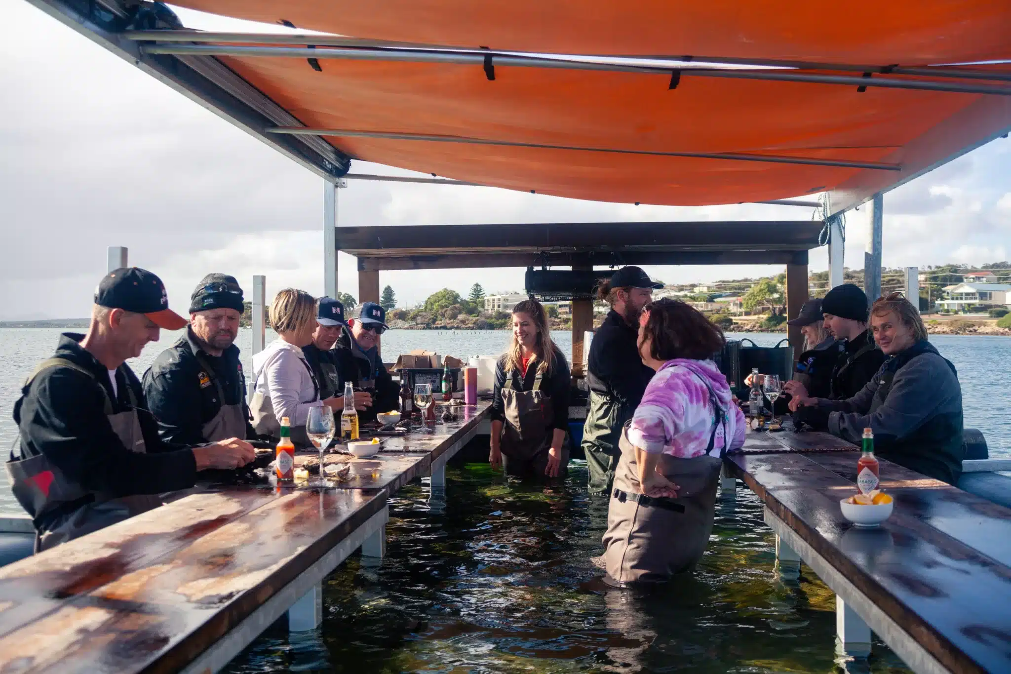 Oyster beds. Coffin Bay. Eyre Peninsula. South Australia.