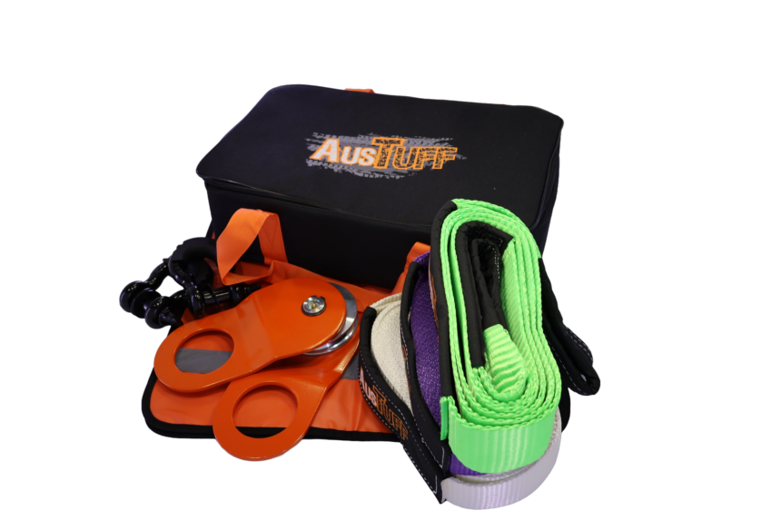 AusTuff 4x4 Recovery Kit - Snatch Strap with Block and Dampener - Image 2