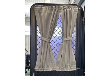 Aussie Traveller Entry Door Curtains GREY