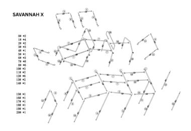Austrack Campers Numbered Poles (For Hard Floor Campers) (each)
