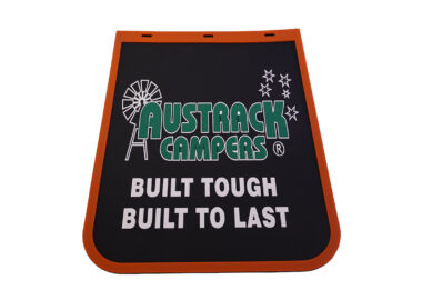 Austrack Mudflap Rear 300 x 380 - Orange Trim